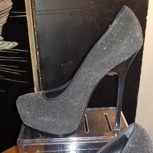YSL Sparkle Platform Pumps